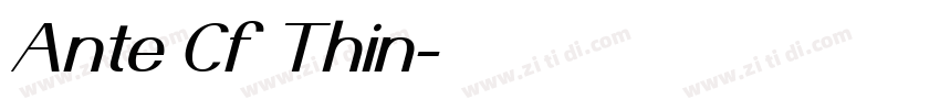 Ante Cf Thin字体转换